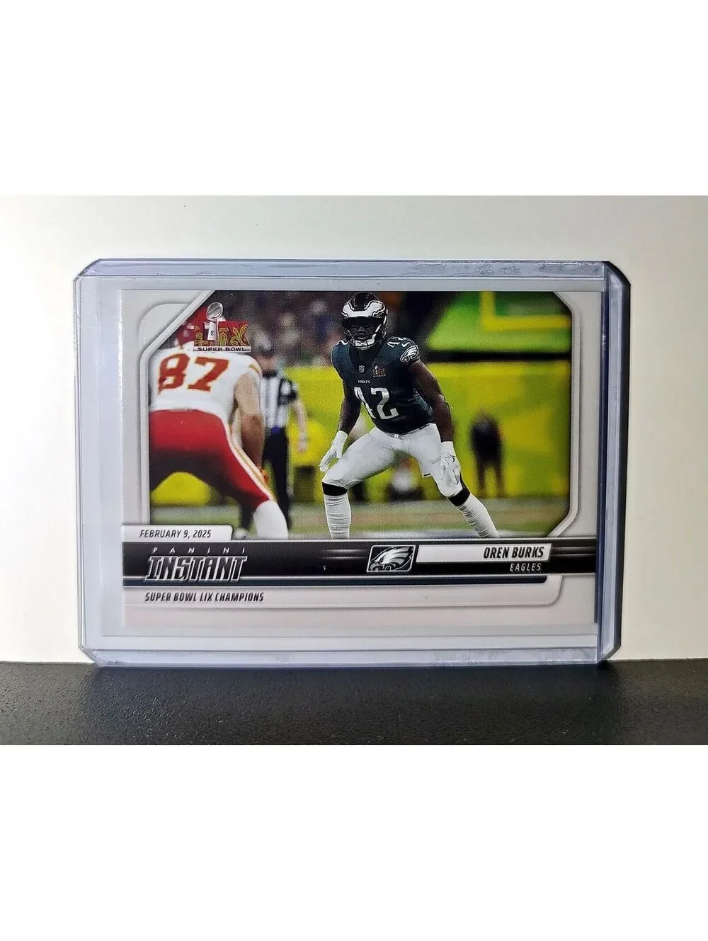Oren Burks 2024 Panini Super Bowl LIX Champions NFL #18 Football Card Eagles